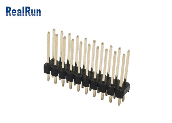 ODM OEM 2.54 MmヘッダーのコネクターPA6T 2の列まっすぐなPinの男性