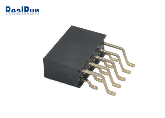 2.54mm女性ヘッダーのソケット2の列PA6T 2x5P直角SMTの金のコネクター