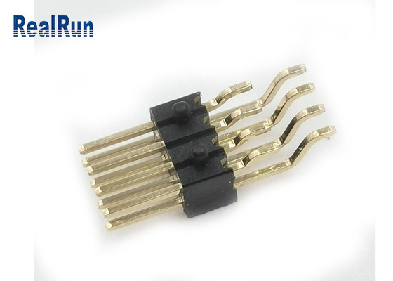 ポストPCB男性板1.27ピッチが付いている直角SMT Pinヘッダー2x4Pの黄銅の金のコネクター