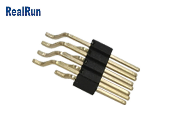 ポストPCB男性板1.27ピッチが付いている直角SMT Pinヘッダー2x4Pの黄銅の金のコネクター