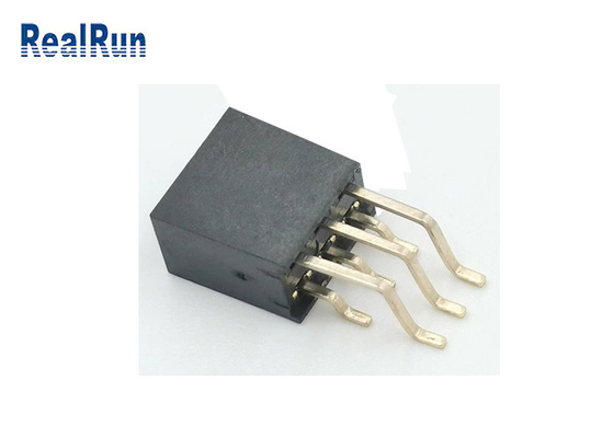 押されたターミナル2x3p合計6 Pinの女性のソケット ヘッダーSMTの真鍮の金はPA6Tをめっきした