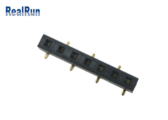 2.54mmの単一の列PCBのコネクターの金張り7 Pinの表面取り付けSMDヘッダーのコネクター