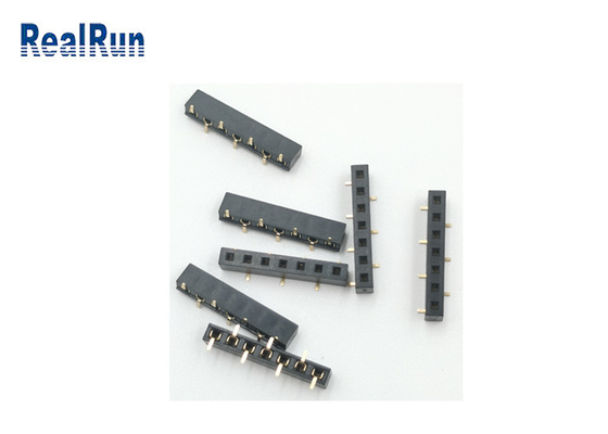 2.54mmの単一の列PCBのコネクターの金張り7 Pinの表面取り付けSMDヘッダーのコネクター