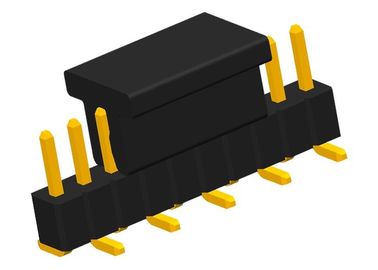 0.75A SMT Pinヘッダー10P PCBの単一の列の帽子PA6Tの直角のコネクター