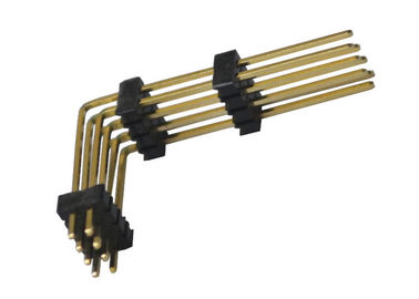 黒8 ピンヘッダーのコネクター1.27mm 2列の直角のタイプ3プラスチック
