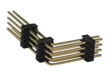 黒8 ピンヘッダーのコネクター1.27mm 2列の直角のタイプ3プラスチック