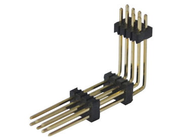 黒8 ピンヘッダーのコネクター1.27mm 2列の直角のタイプ3プラスチック