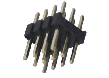 3x4 12 ピンヘッダーのコネクター3の列の黒PCBのための180度のすくいのタイプ