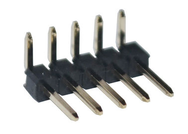 5 ピンヘッダーのコネクター2.54mmの単一の列の黒直角PCBヘッダー
