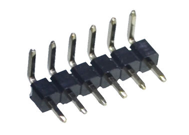 5 ピンヘッダーのコネクター2.54mmの単一の列の黒直角PCBヘッダー