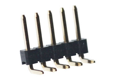 5 ピンヘッダーのコネクター2.54mmの単一の列の黒直角PCBヘッダー
