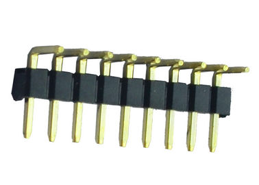 5 ピンヘッダーのコネクター2.54mmの単一の列の黒直角PCBヘッダー