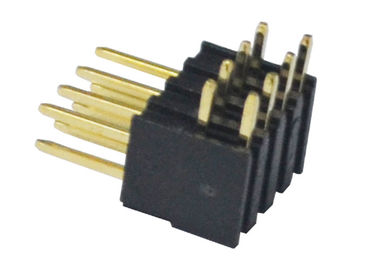 2.54mm 500VAC Pinヘッダーのコネクターの直角の絶縁体PA6T 3A