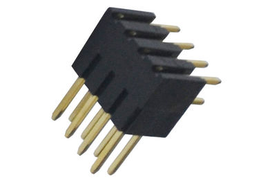 2.54mm 500VAC Pinヘッダーのコネクターの直角の絶縁体PA6T 3A