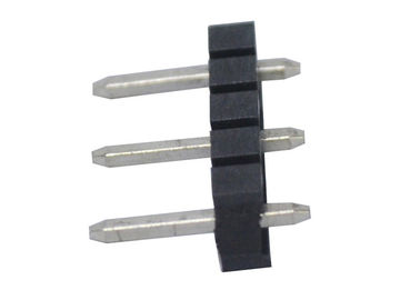 まっすぐな単一の列ピンヘッダー180度のタイプ黒3.96 Mmピッチのコネクター