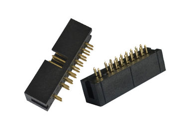 大きい現在の箱ヘッダーのコネクター2.54mm 20 ピンはピンがまっすぐに黒くする2つを空けます