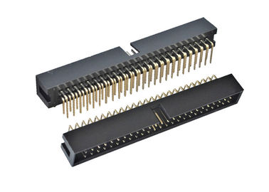 直角PCBのコネクター90度箱のタイプ2.54mmピッチ50 ピンヘッダー