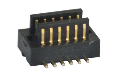 板コネクター0.8Mmピッチの男性SMTのタイプへの黒いH2.0 Mmの表面の台紙2*6 Pin板