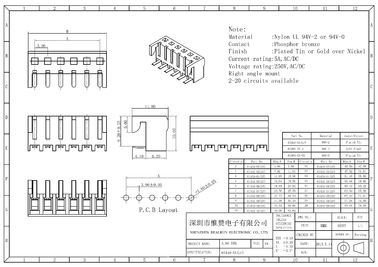 コネクターUL 94V 0に乗る高い信頼性BTBのコネクターの直角板