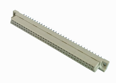 PBT女性DIN 41612のコネクター2.54mmピッチ180度のまっすぐな二重列
