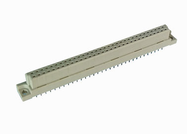 PBT女性DIN 41612のコネクター2.54mmピッチ180度のまっすぐな二重列