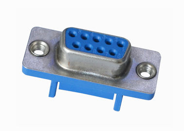 青2.77mm 9つのピン Dのタイプ メス コネクタのはんだDPのソケットのまっすぐなタイプ