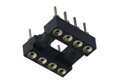 UL 94V 0 28 ピンのすくいICのソケットの防止円形の穴7.62mmのコネクターの湿気