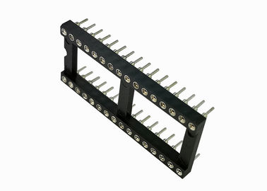 真鍮のソケットIC 16 ピン 180°Twoの列2.54mmピッチ7.62のカードの縁のコネクター