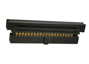 蛍光体青銅の接触に乗るスリー ピースの様式IDCのコネクター1.27mmワイヤー