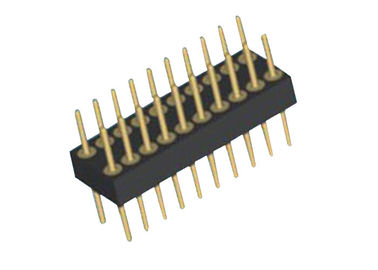 180程度ピンヘッダーのコネクター2.54mmピッチPA9Tの黒2の列のすくいのタイプ