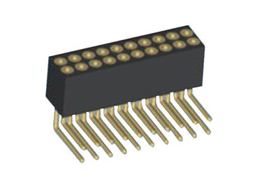 1.27mmの二重列女性ヘッダー直角PCB板コネクター20 ピン