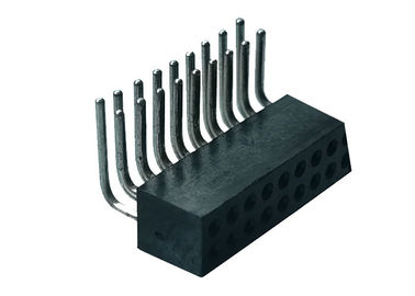 1.27mmの二重列女性ヘッダー直角PCB板コネクター20 ピン