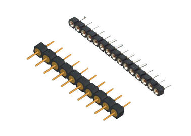 穴ピンヘッダーの単一の列によって2.54mm 180度のすくいのタイプ10ピン コネクタ
