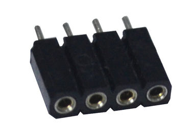 単一の列まっすぐなPCB女性ヘッダーのコネクターの抵抗電圧500 V