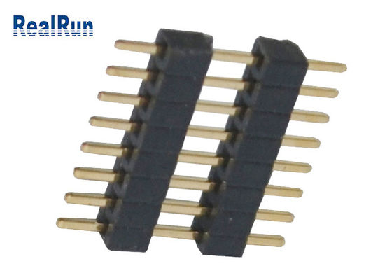 積み重ね可能な穴ヘッダーのコネクターを通した1*8 Pin PA6T 1.0mm