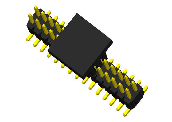 SMT 0.75A 1.0mmピッチPA6T UL94V-0の二重列Pinヘッダー