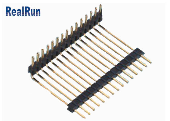 直角UL94V-0 1.27mmの単一の列ヘッダーのコネクターPA6T