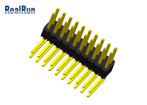 穴PCBのコネクターPA6Tを通って直角の1.27mm UL94V-0