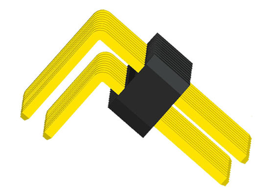 穴PCBのコネクターPA6Tを通って直角の1.27mm UL94V-0