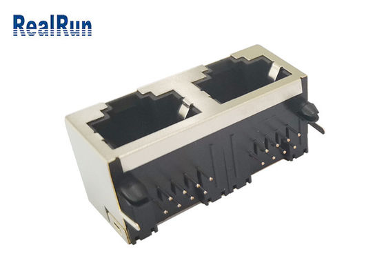RJ45権利8P8C PCBの台紙のモジュラー ジャックの金属はモジュラー ジャックを保護した