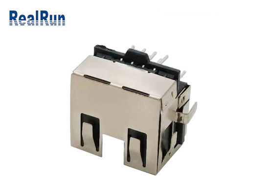 盾を持つLCP UL94V-0の蛍光体青銅RJ45のコネクター ジャック500VAC