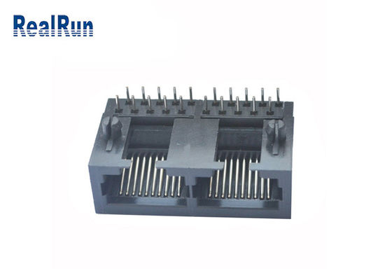 10P10C RJ45の権利PCBモジュラー ジャックPBT Rj45のメス コネクタ
