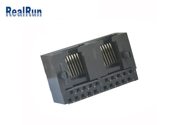 10P10C RJ45の権利PCBモジュラー ジャックPBT Rj45のメス コネクタ