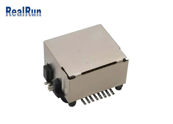 金属の貝1000VAC SMT 8pin Rj45のコネクターのソケットLCP UL94V-0