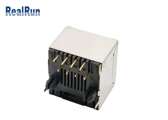 蛍光体青銅縦RJ45モジュラー ジャックのコネクターPCB UL94V-0