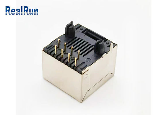 蛍光体青銅縦RJ45モジュラー ジャックのコネクターPCB UL94V-0