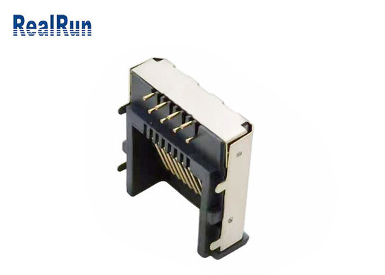 金属はモジュラー プラグLCP Rj45 PCBのコネクターRJ45-SP-37を保護した