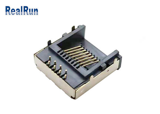 金属はモジュラー プラグLCP Rj45 PCBのコネクターRJ45-SP-37を保護した