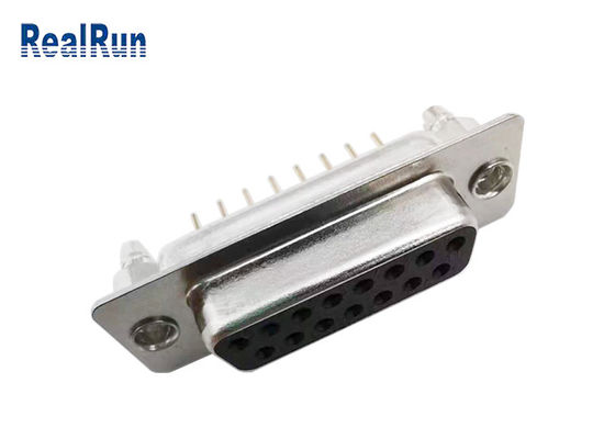 まっすぐなDP 15 Pin PCB 1000VAC Dの潜水艦のコネクター男女PBT