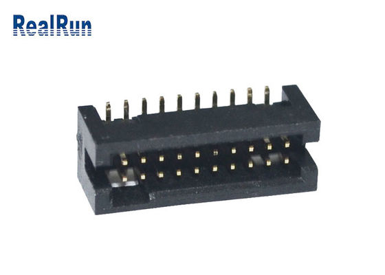 20P PCB 1.27mmピッチのはんだ箱ヘッダーの二重列PA6Tの表面の台紙